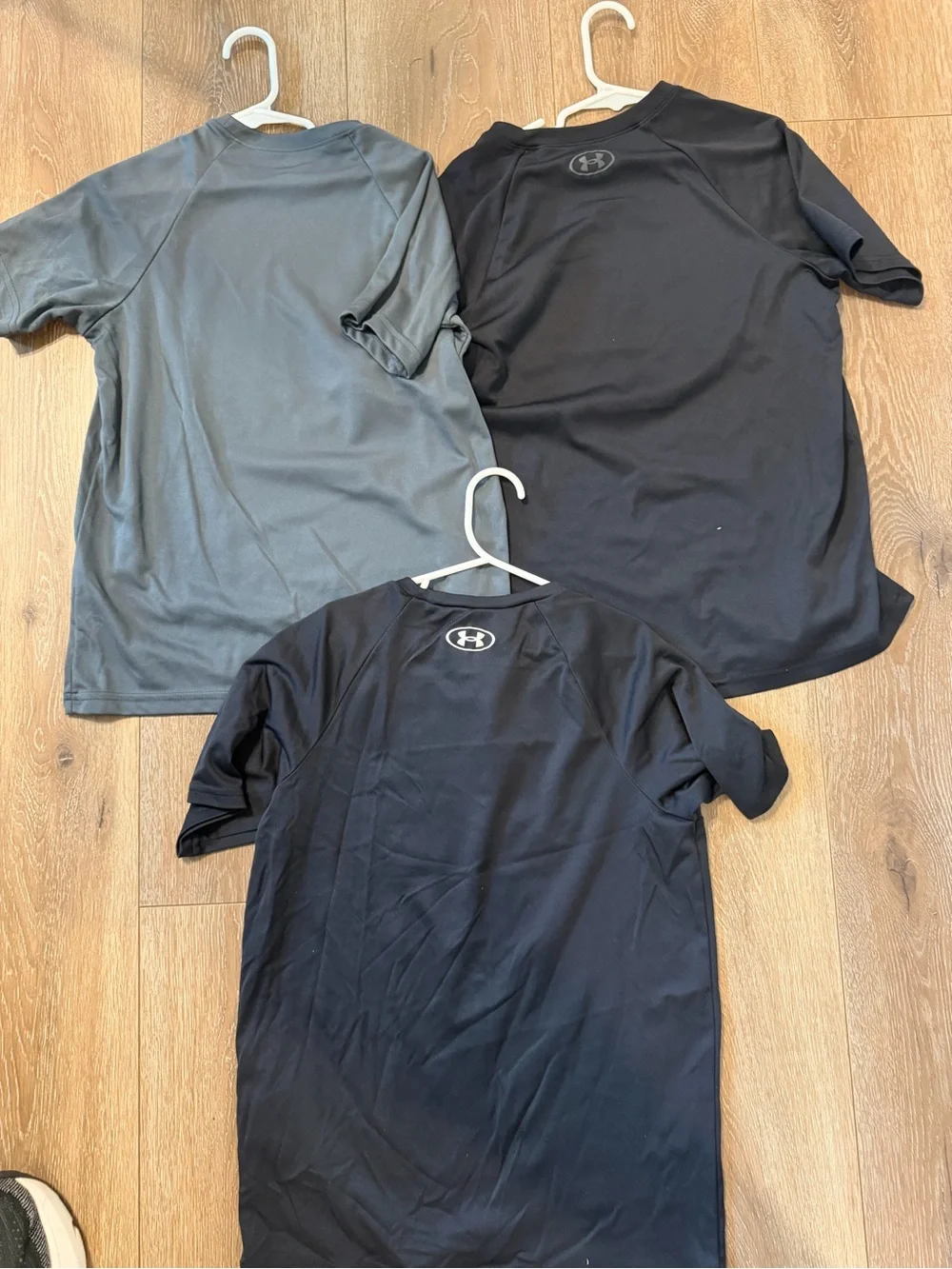 Under Armour Boys' Short Sleeve Tees - Black & Gray with Lime Accent